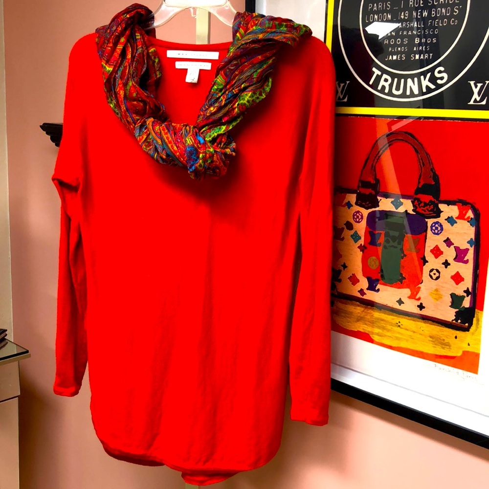 Vivacious Orange 100% Merino wool sweater